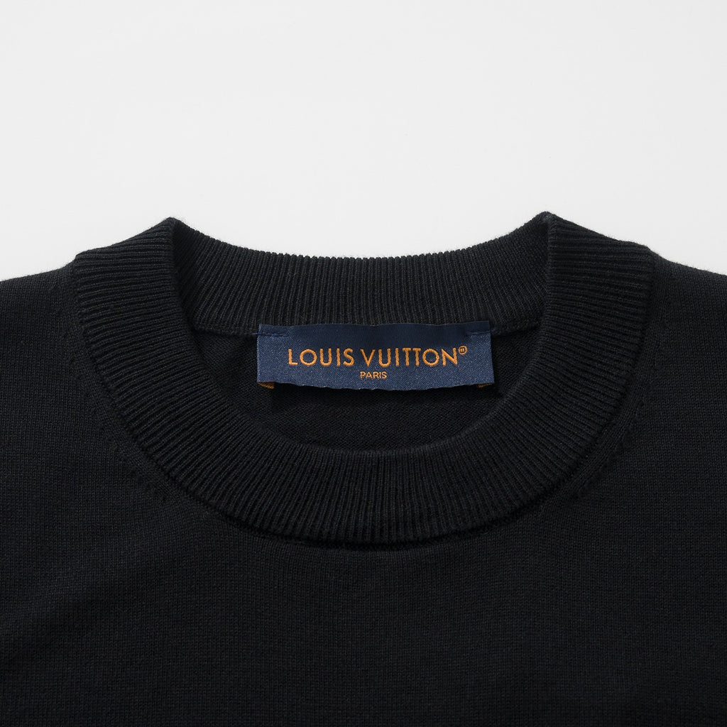 Louis Vuitton Men's Summer Beaded Letter Embellished Round Neck Cotton Short Sleeve T-Shirt #99716