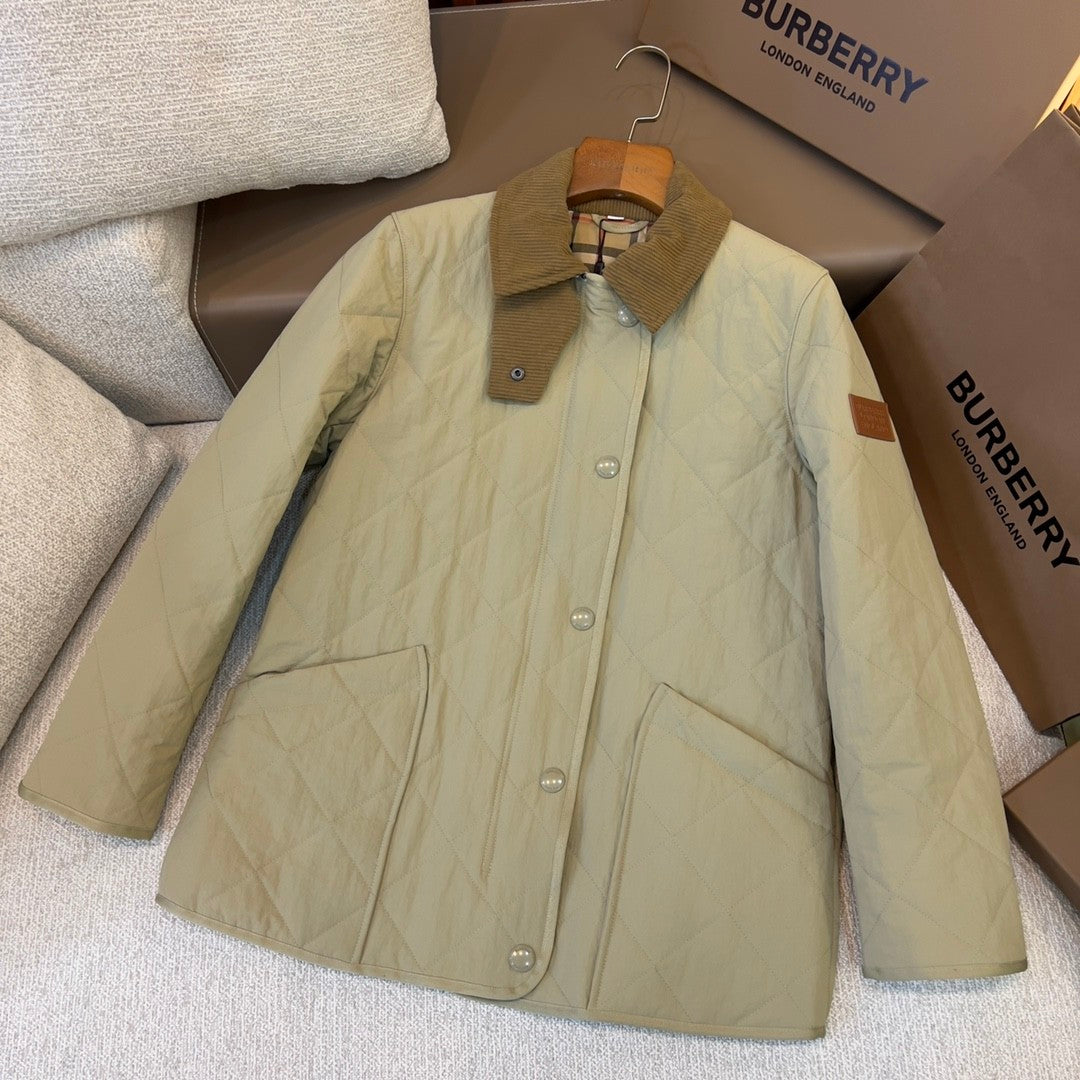 Burberry Women's Fashion Casual Solid Color Lapel Single Breasted Regular Fit Long Sleeve Jacket #79198