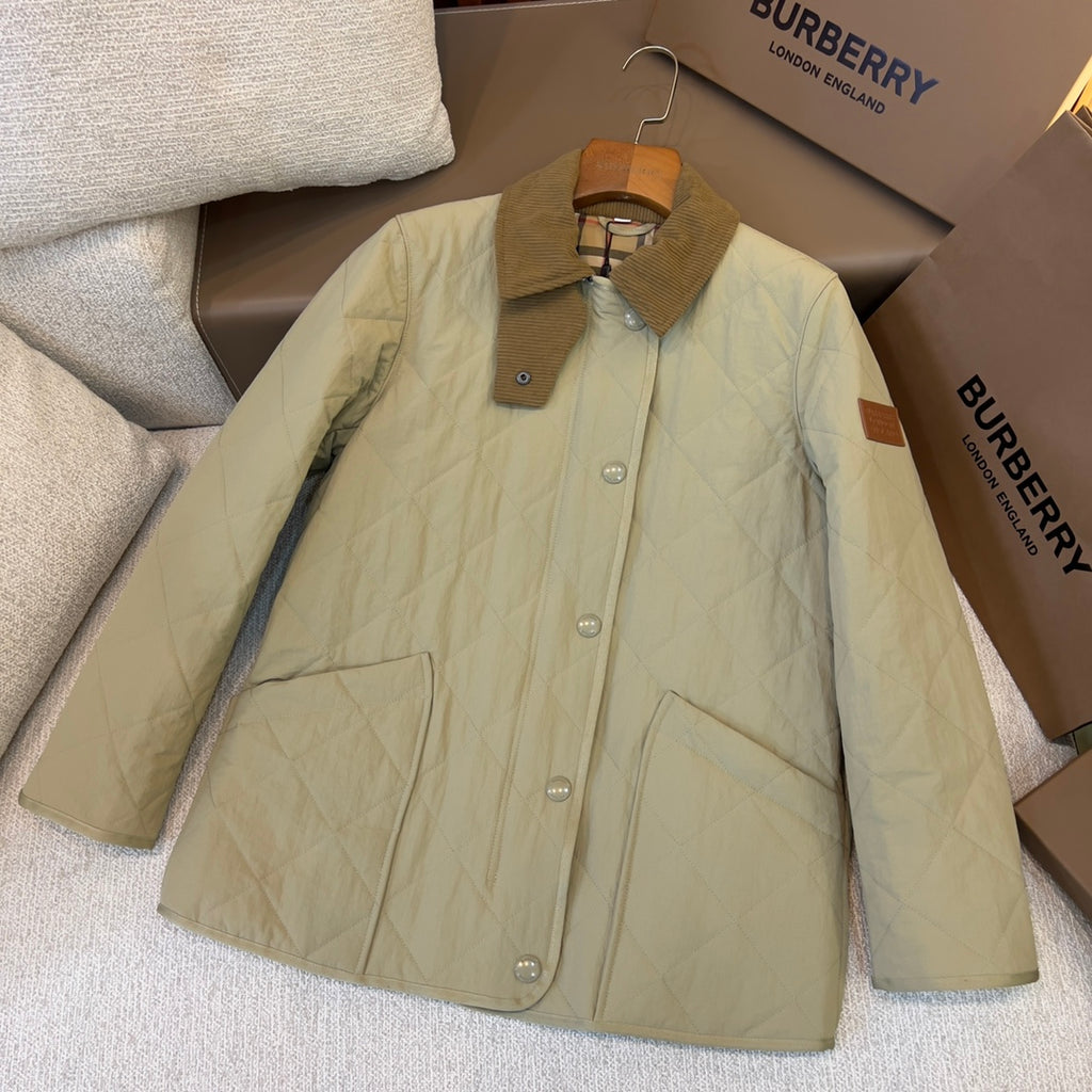 Burberry Women's Fashion Casual Solid Color Lapel Single Breasted Regular Fit Long Sleeve Jacket #79198