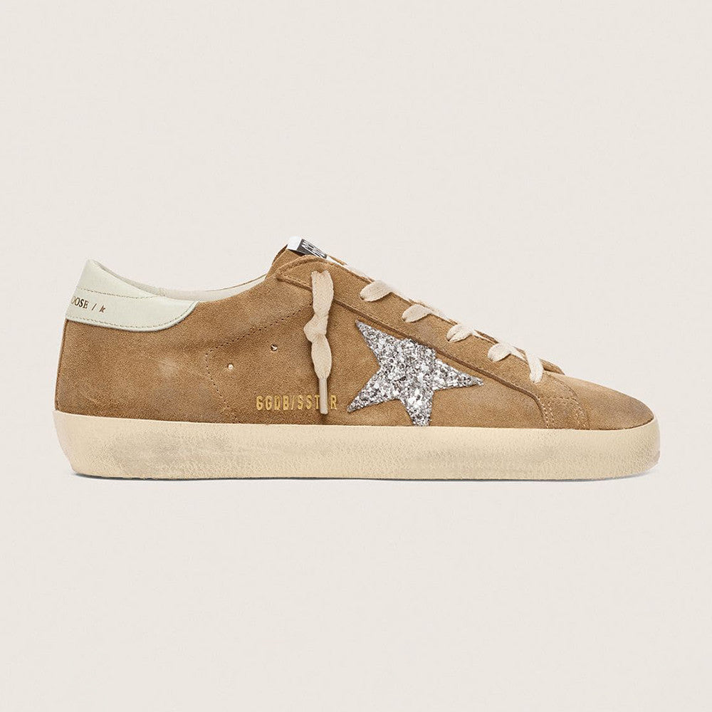 Golden Goose Ball Star in Gray Suede With Leather Star and Nappa Leather #382031