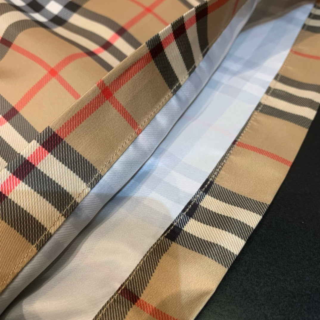 Burberry Men's Summer Colour Block Check Full Print Mid Waist Elasticated Shorts Pants #99212