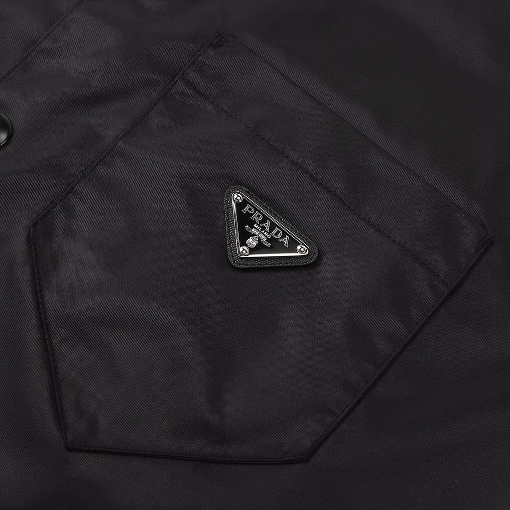 Prada Men's Spring And Fall Triangle Label Nylon Single breasted Long sleeved Shirt Jacket #72495