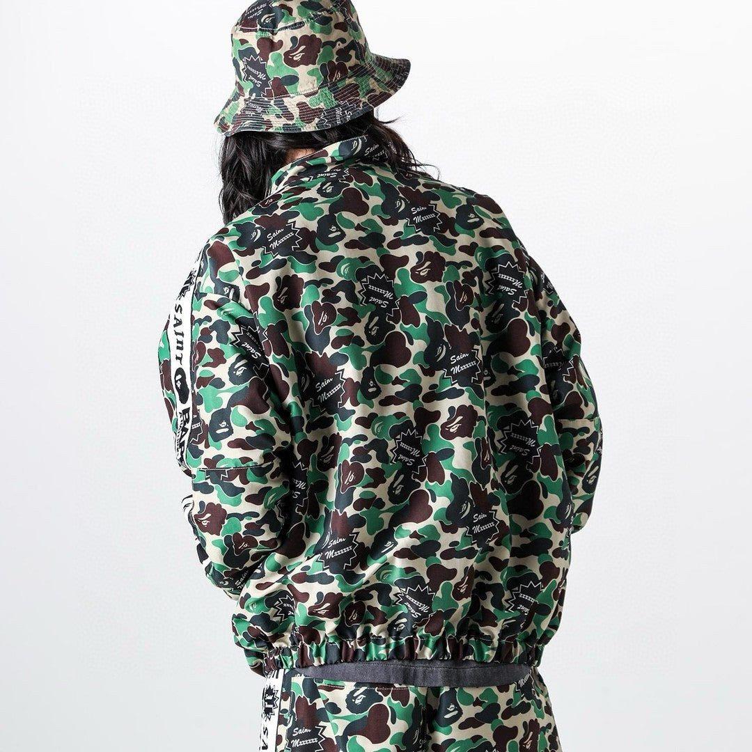 Saint Michael X Bape Men's Spring and Autumn Camouflage Printed Lapel Zipper Long Sleeve Jacket #73878