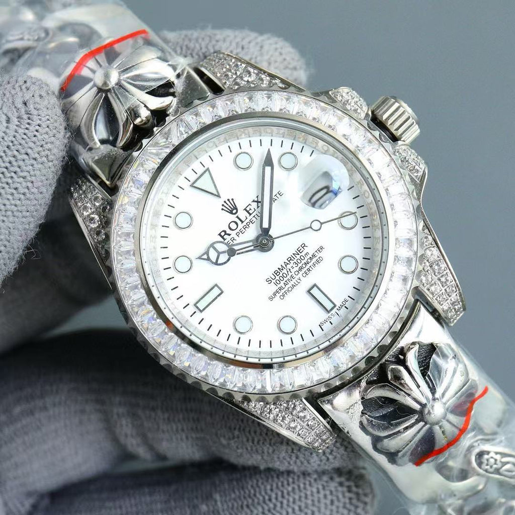 Rolex Men's Chrome Hearts Series Diamond-Set Watch With 316 Stainless Steel Case And Automatic Mechanical Movement  Accessories #81469