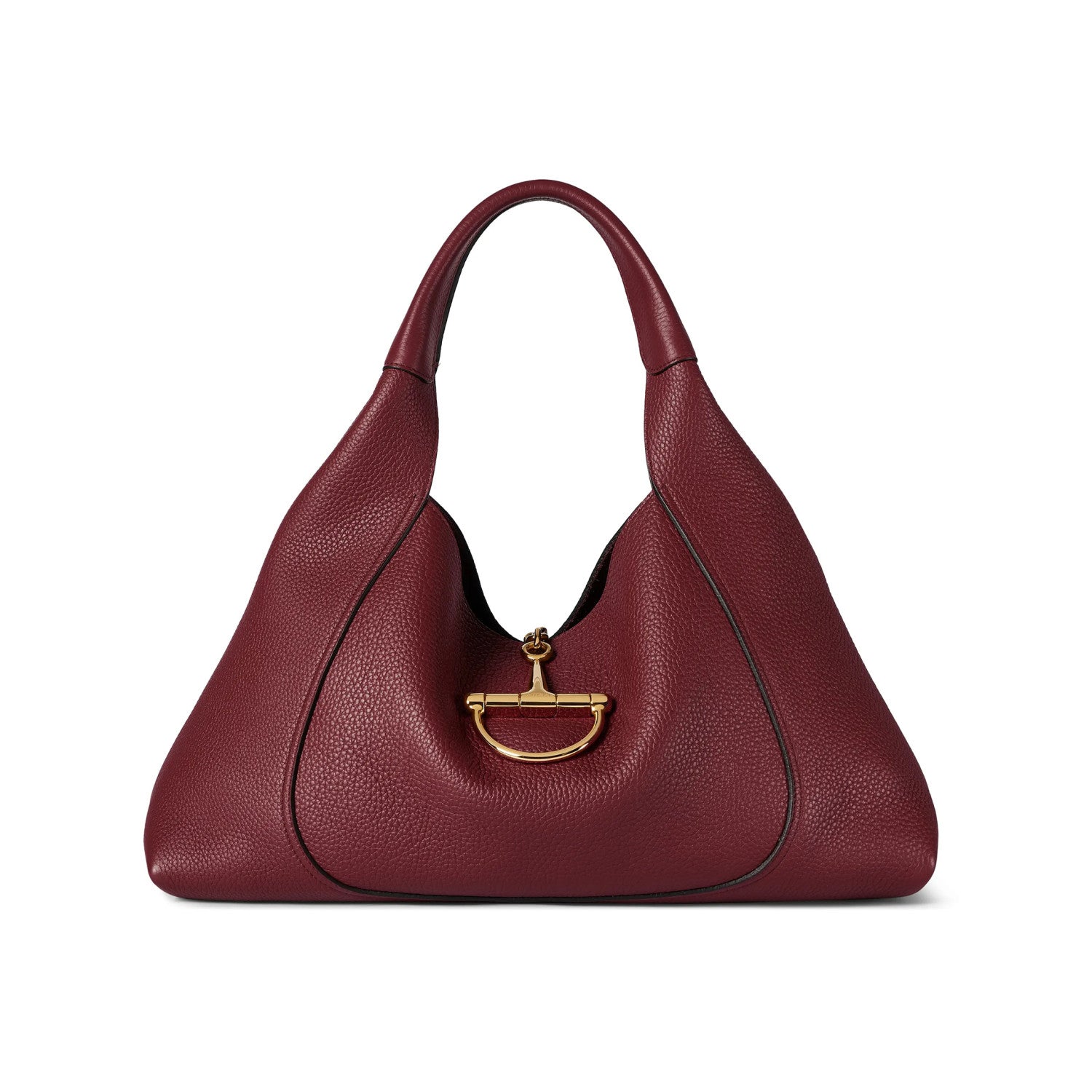Gucci Softbit Women's Solid Color Horsebit Buckle Leather Tote Shoulder Bag Bags #76195