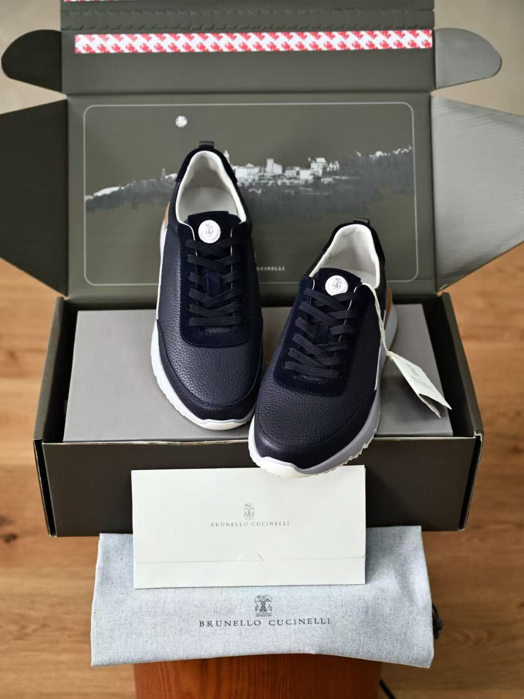 Brunello Cucinelli Men's Leather Sneakers #387382