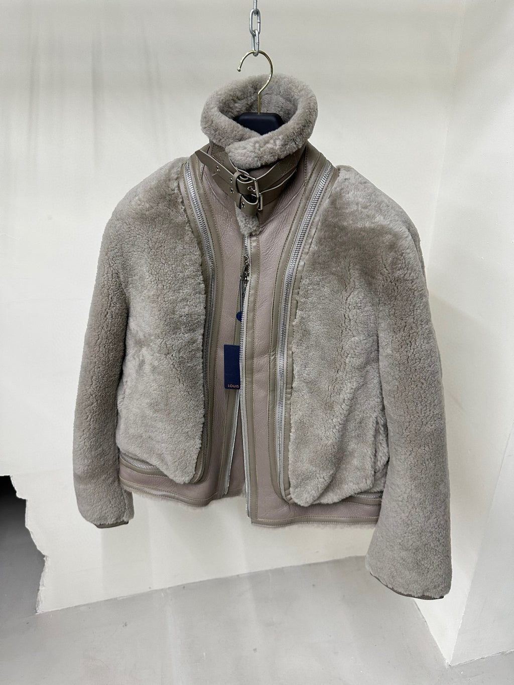 Louis Vuitton Removable Fur Leather Jacket Ngvp #5666