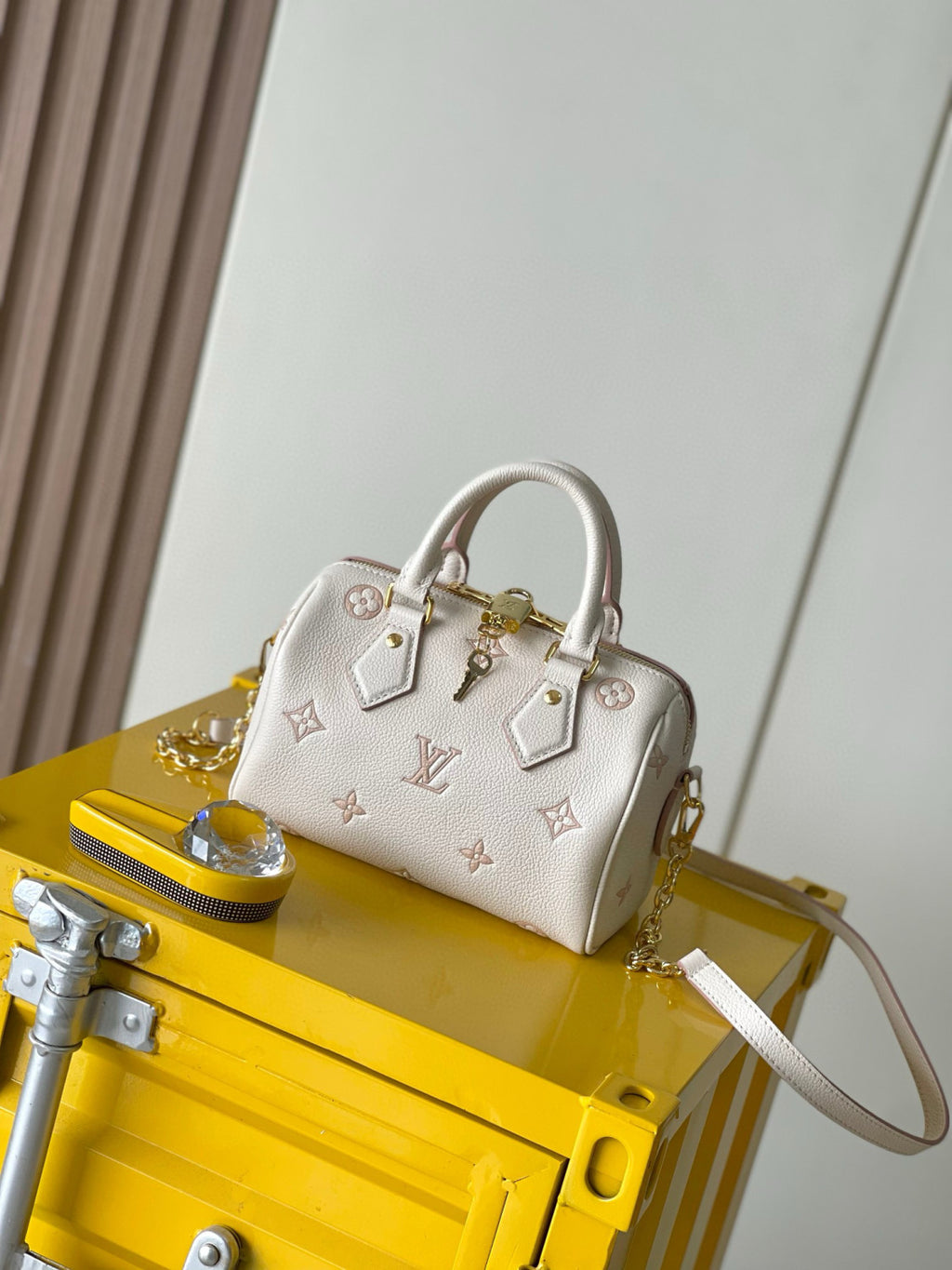 Louis Vuitton Speedy Bandoulière 20 Women's Removable Adjustable Shoulder Strap Zipper Closure Letter Printed Coated Canvas Shoulder Slanting Handbag Bag Bags #77453