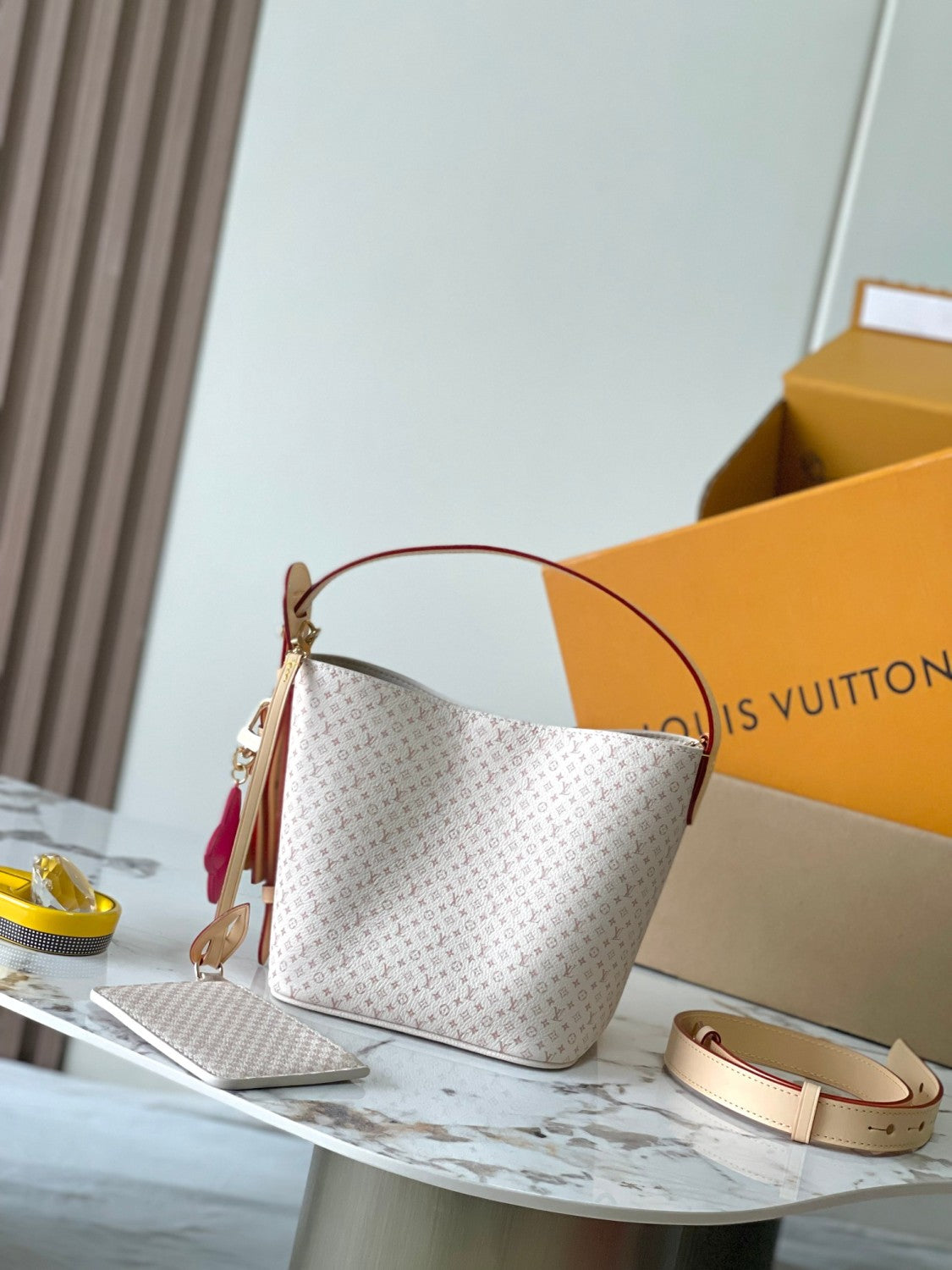 Louis Vuitton All In BB Women's Letter Printed Removable Zipper Inside Pocket Coated Canvas Shoulder Tote Bag Bags #77452