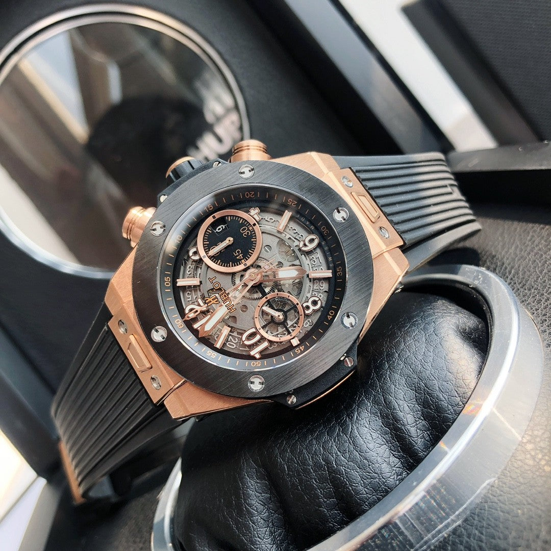 Hublot BIG BANG Men's Automatic Mechanical Movement Rubber Strap 44mm Mechanical Watch #73168