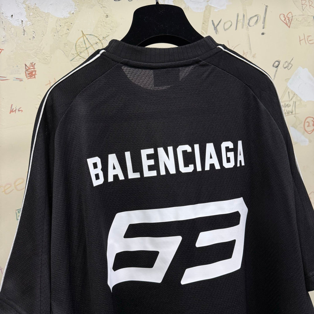 Balenciaga Men's And Women's Spring/Summer Fashion Casual Solid Color High Density Mesh Loose Fit Embroidered Logo T-shirt Loose Fit Casual Stretch Shorts Suit Set #78258