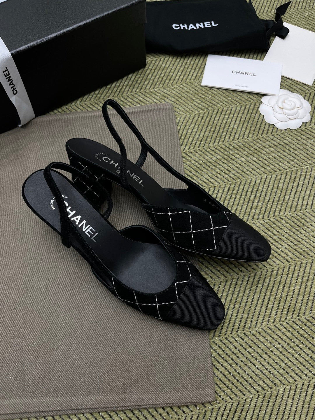Chanel Women's Spring/Fall Fashion Casual Round-Toe Slip-On High-Heel Chunky-Heel Flat Casual Shoes #78772