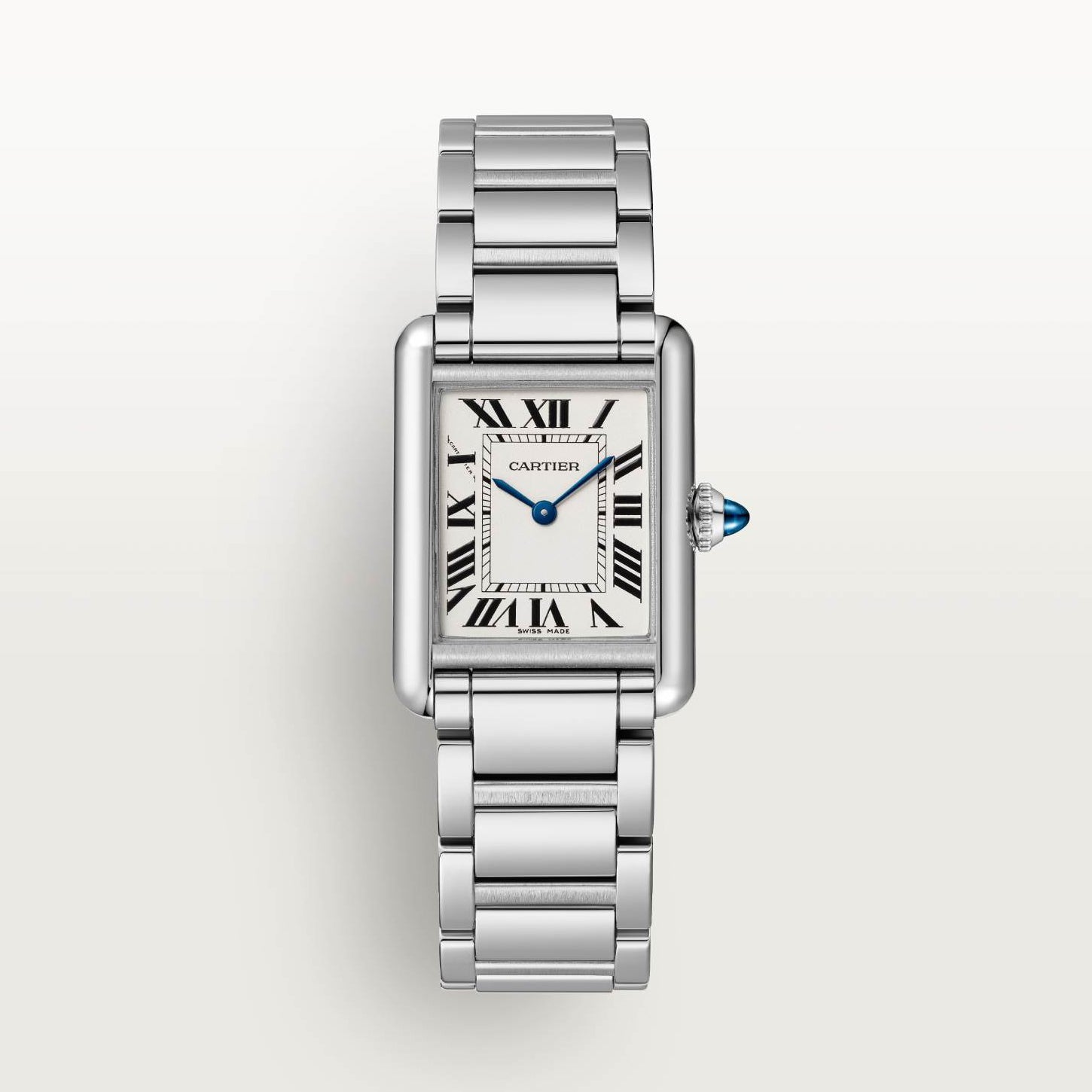 Cartier Tank Must Men's and Women's Solid Color Stainless Steel Quartz Watch #77666
