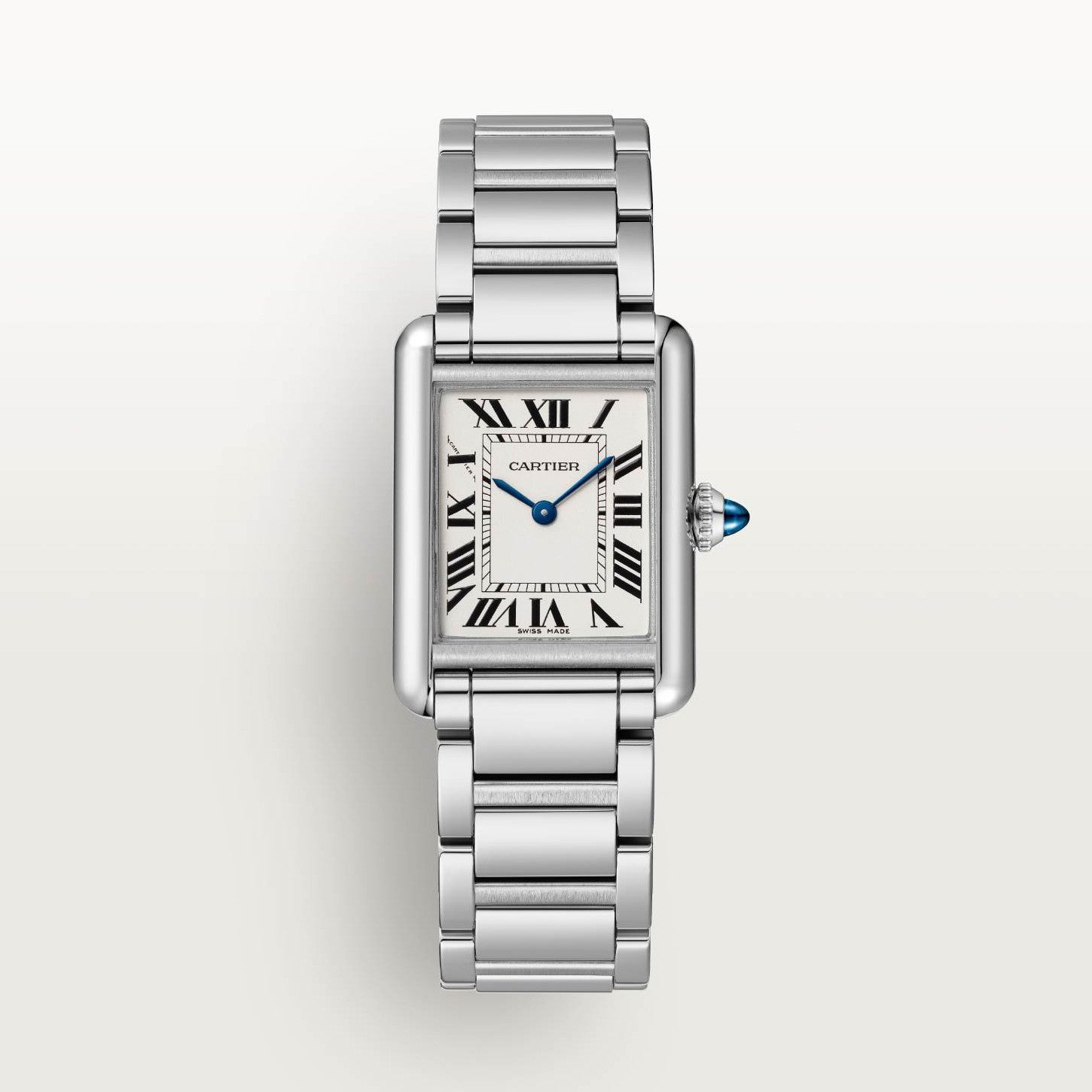 Cartier Tank Must Men's and Women's Solid Color Stainless Steel Quartz Watch #77666