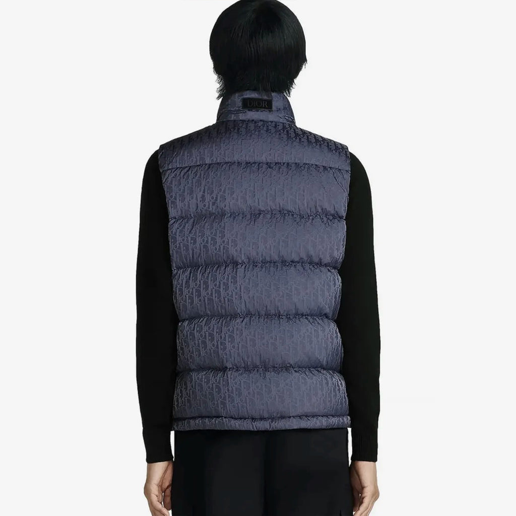 Dior Oblique Sleeveless Down Jacket Zip Puffer Vest Men's Autumn And Winter Fashion Trend Sleeveless Warm Jacket #96497