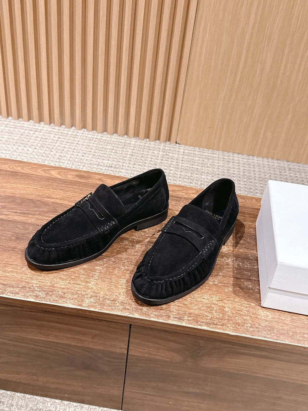Saint Laurent Yves Men's Pleated Loafers #379880