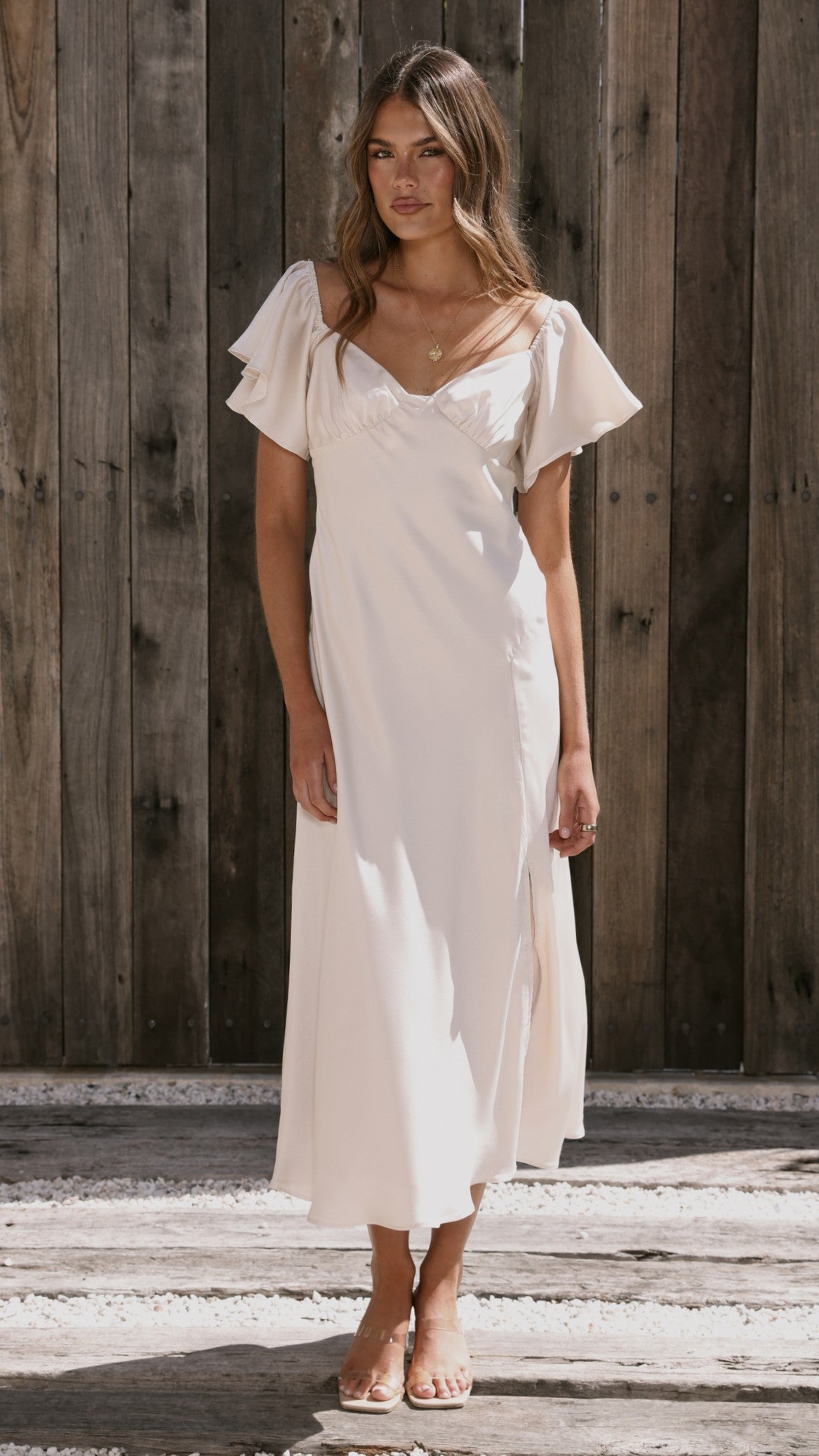 Louisa Midi Dress - Ivory