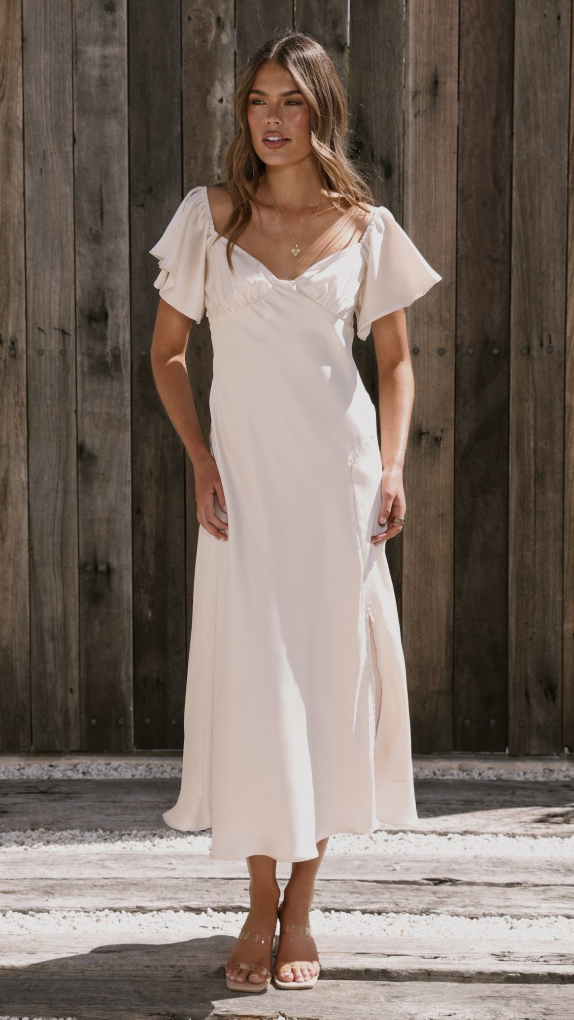 Louisa Midi Dress - Ivory