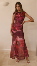 Delara Maxi Dress - Fuchsia