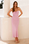 Faithful Strapless Maxi Dress Purple