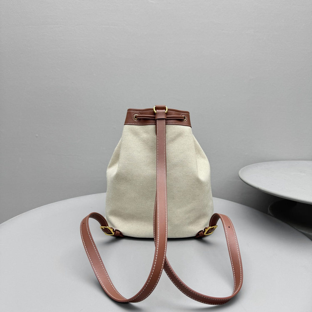 Loro Piana Women's Solid Color Adjustable Shoulder Strap Extra Drawstring Shoulder Bag Bags #76521