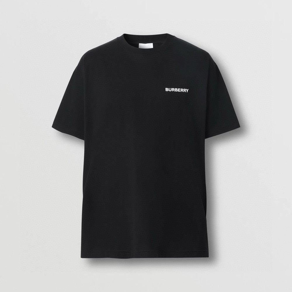 Burberry Men's Summer Monogram Printed Solid Colour Round Neck Cotton Short Sleeve T-Shirt #76665