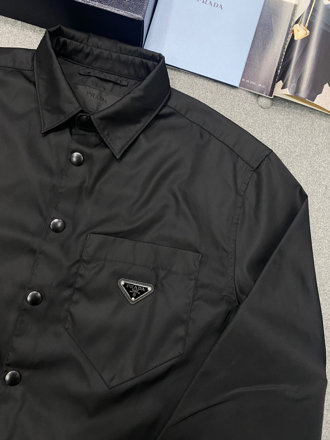 PRADA Black Re-nylon Shirt #375704