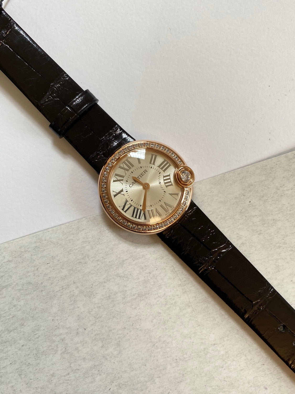 Cartier Black Strap Decorative Watch #21921