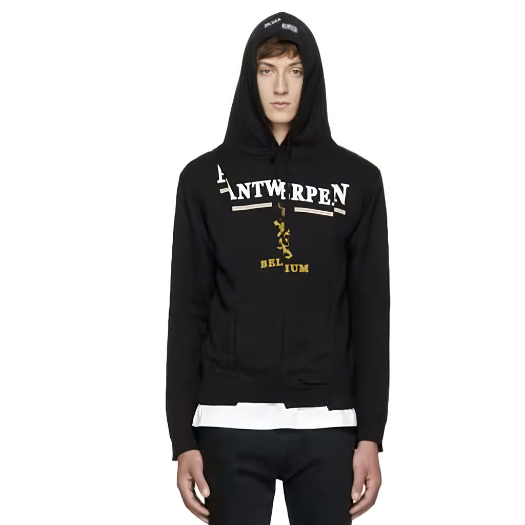 Vetements Men's Autumn And Winter Letter Misplaced Embroidery Deconstructed Sweatshirt Red Black And White Zipper Hooded Long Sleeve Loose Sweatshirt Ngvp #2456