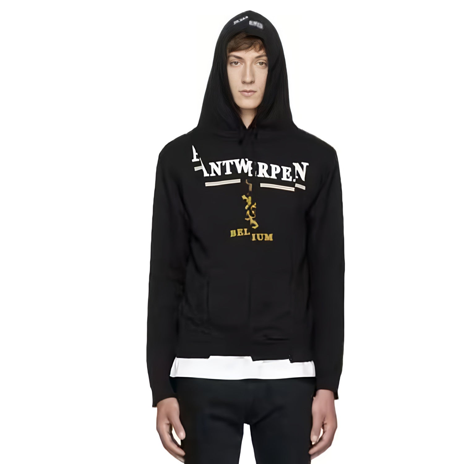 Vetements Men's Autumn And Winter Letter Misplaced Embroidery Deconstructed Sweatshirt Red Black And White Zipper Hooded Long Sleeve Loose Sweatshirt Ngvp #2456