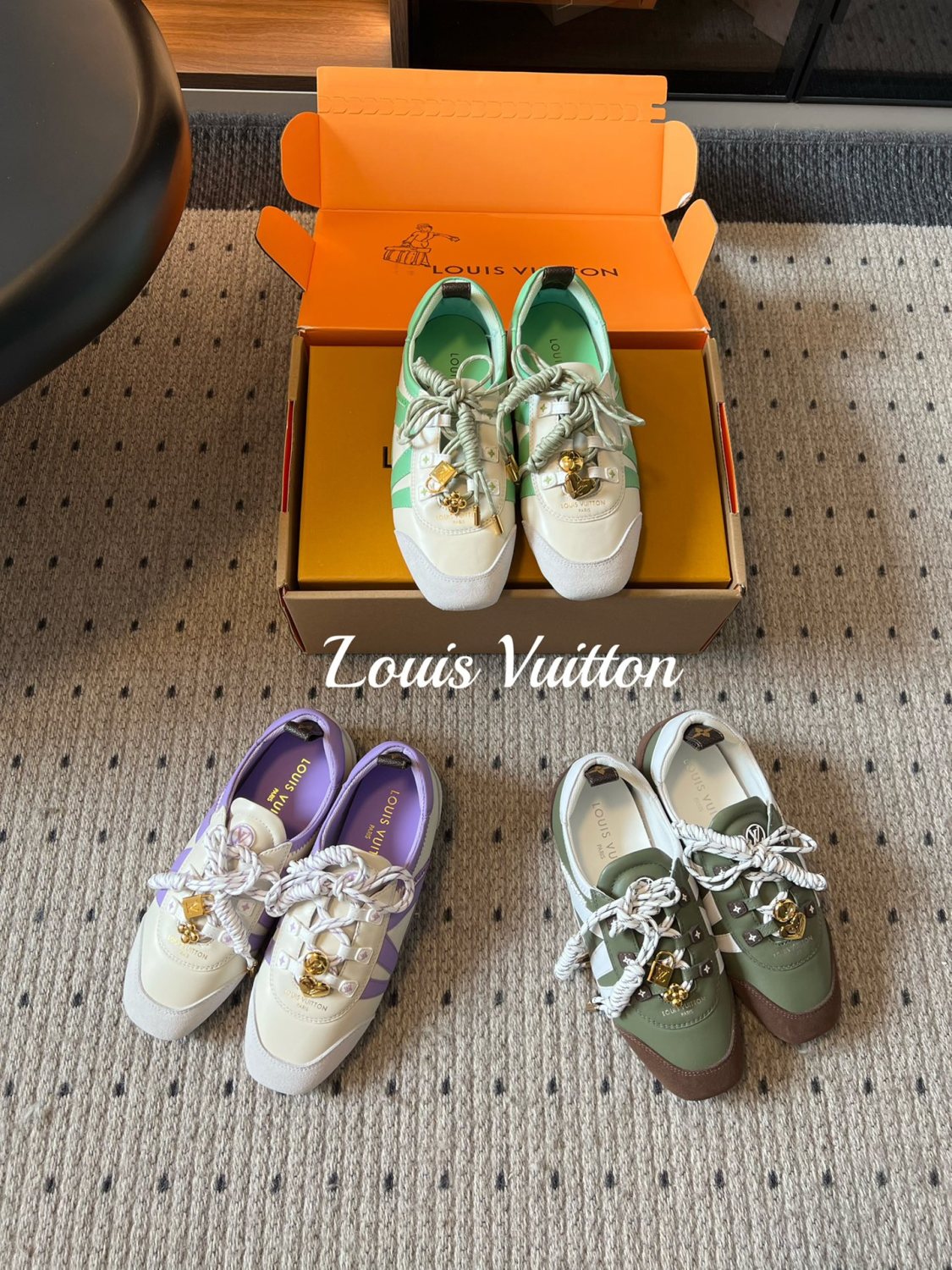 Louis Vuitton LV SNEAKERINA Women's Spring/fall Fashion Casual Round Toe Lace Up Leather Low Top Ballet Style Shoes With Thin Soles Shoes #78176