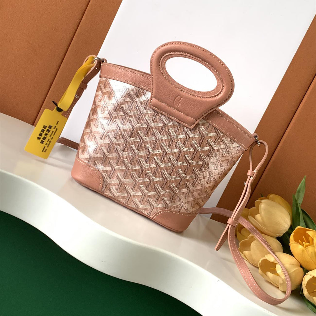 GOYARD Beluga Women's Y-shaped Floral Print Adjustable Detachable Shoulder Strap Canvas And Calfskin Shoulder Mini Bag Crossbody Handbag Bags #77441