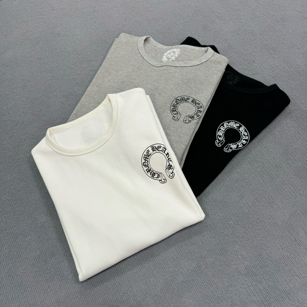 Chrome Hearts Men's Spring/Summer Solid Color Long Sleeve T-Shirt #75819