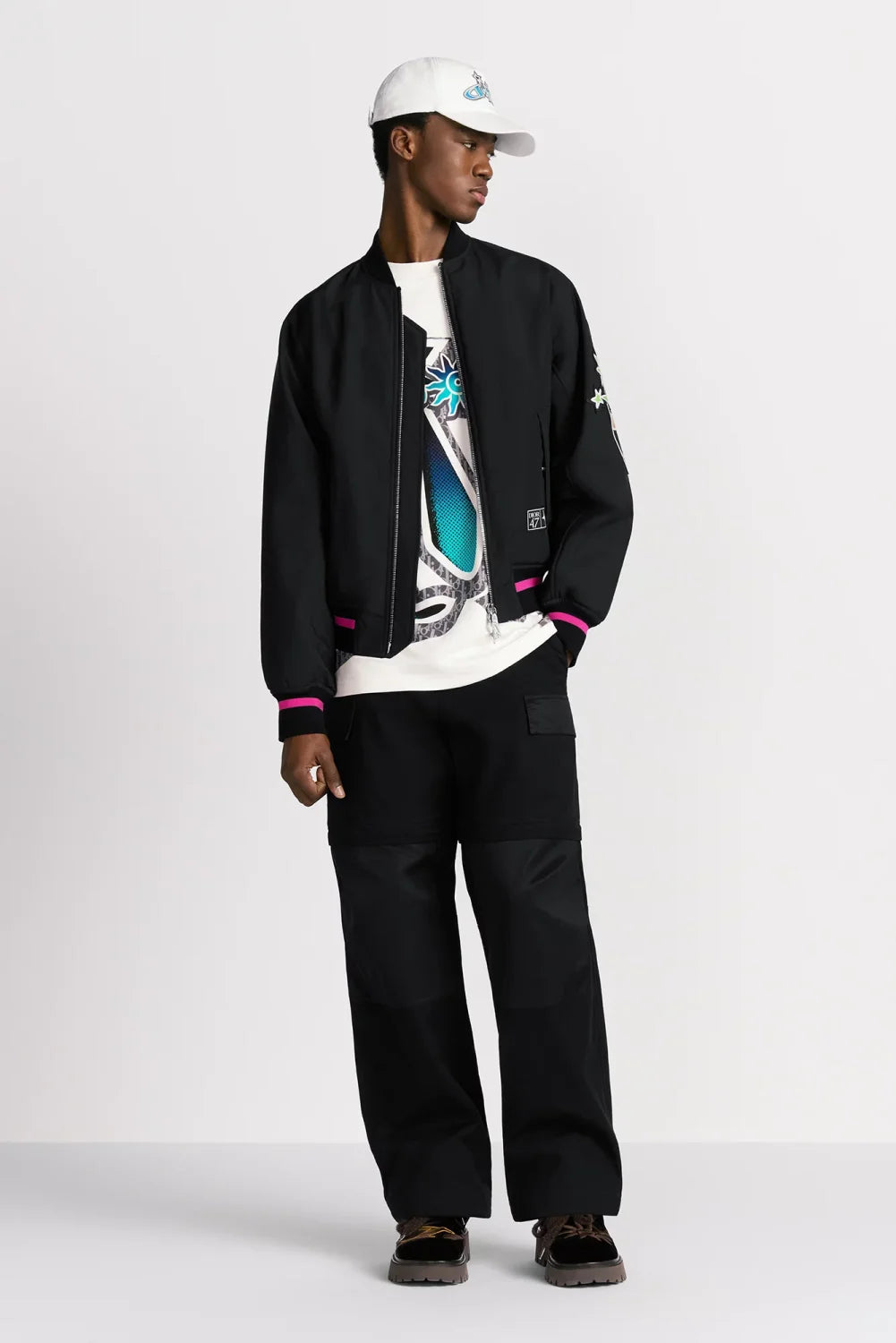 Dior and Lewis Hamilton Short Jacket Black Technical Fabric #333909
