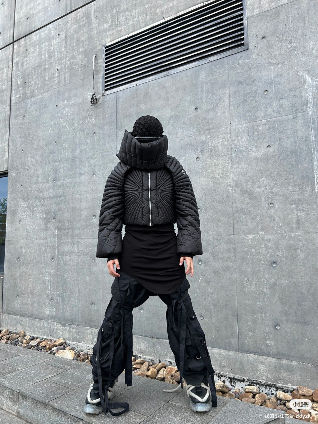 Moncler x Rick Owens Men Women Winter Solid Color Detachable Neck Collar Short Long Sleeve Puffer Down Jacket Black Fit Coat #8825