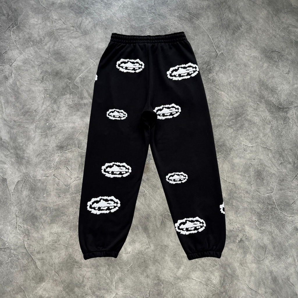 Corteiz Clouds Zip-Up Tracksuit Black
