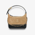 Chanel 26s Hobo Brown And Black Suede Handbag Shoulder Bag Lunch Bag Diamond-quilted Chain-handle Handbag Crossbody Bags #82954A