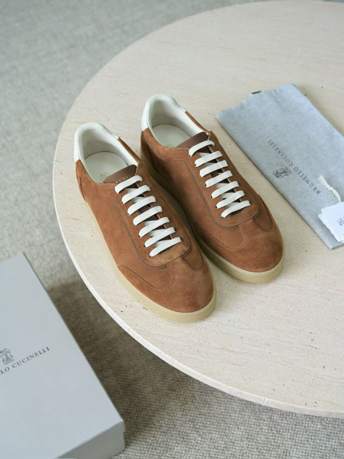 Brunello Cucinelli Top-quality Version Men's Suede sneakers #375407
