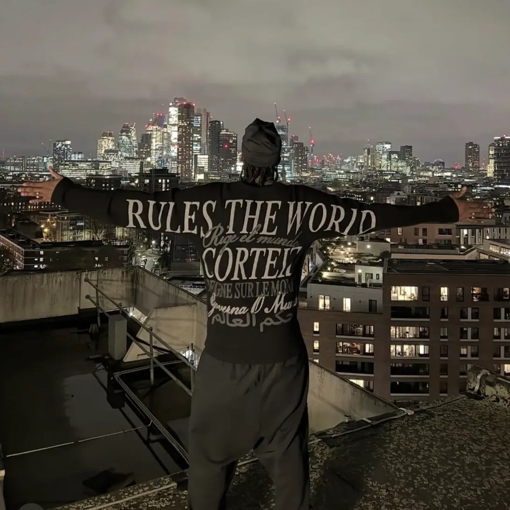 Corteiz Rules The World Long Sleeves T-Shirt Black