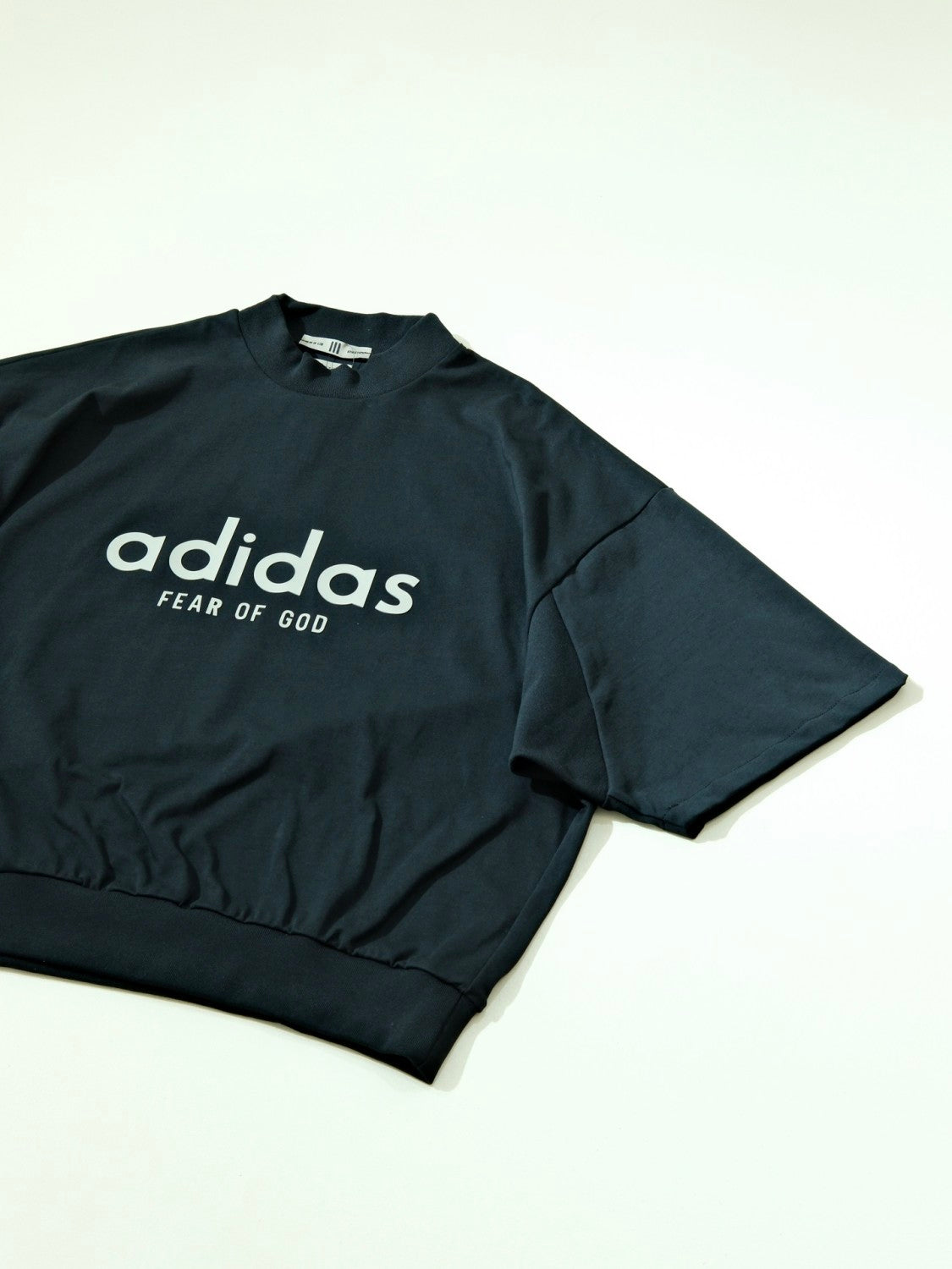 Fear of God x Adidas Men's and Women's Summer Black Casual Round Neck Short Sleeve T-Shirt Tie Stretch Waistband Shorts Set Suit #72225