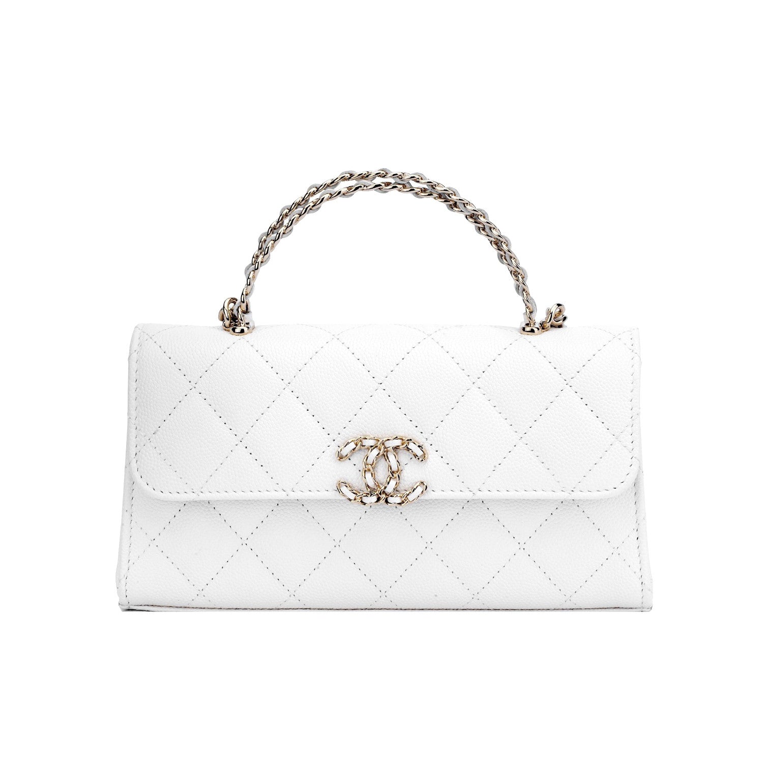 Chanel Women's Solid Color Diamond Pattern Chain Shoulder Strap Grain Embossed Leather Flap Bag Single Shoulder Handbag Crossbody Bags #77513