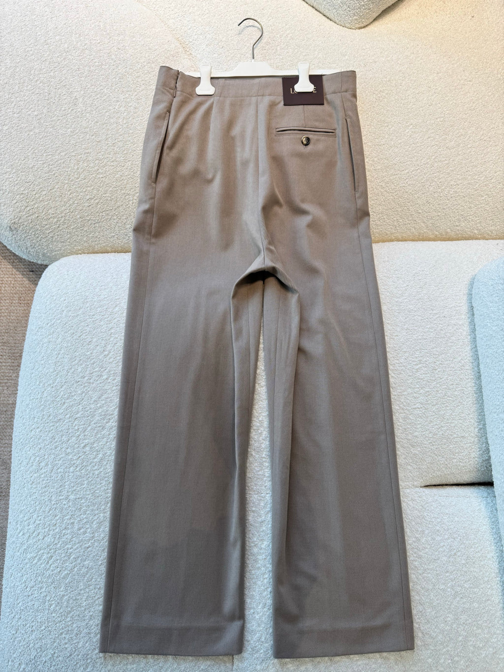 Loewe Belted Trousers in Wool Brown #334790