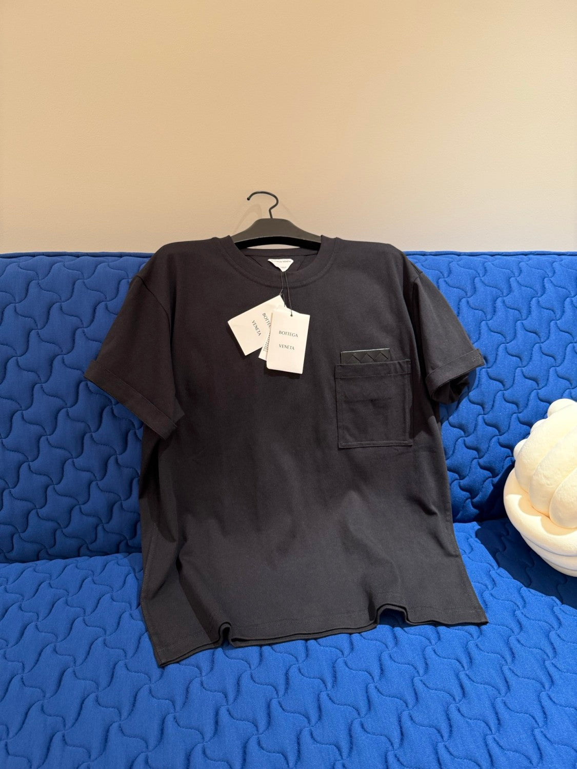 Bottega Veneta Embroidered Logo Cotton T-shirt #377948