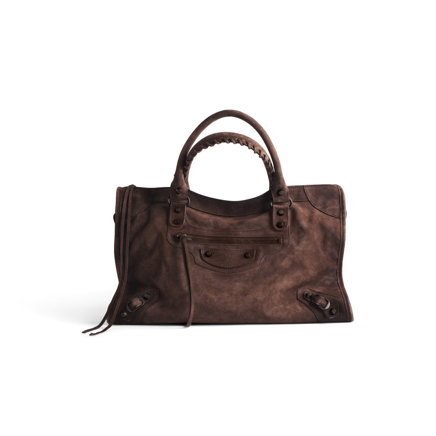 Balenciaga LE CITY Medium Handbag Women's Fashion Luxury Solid-Colour Suede Tote Bag Crossbody Bag Bags 8230582AB2A1143 Ngvp #2434
