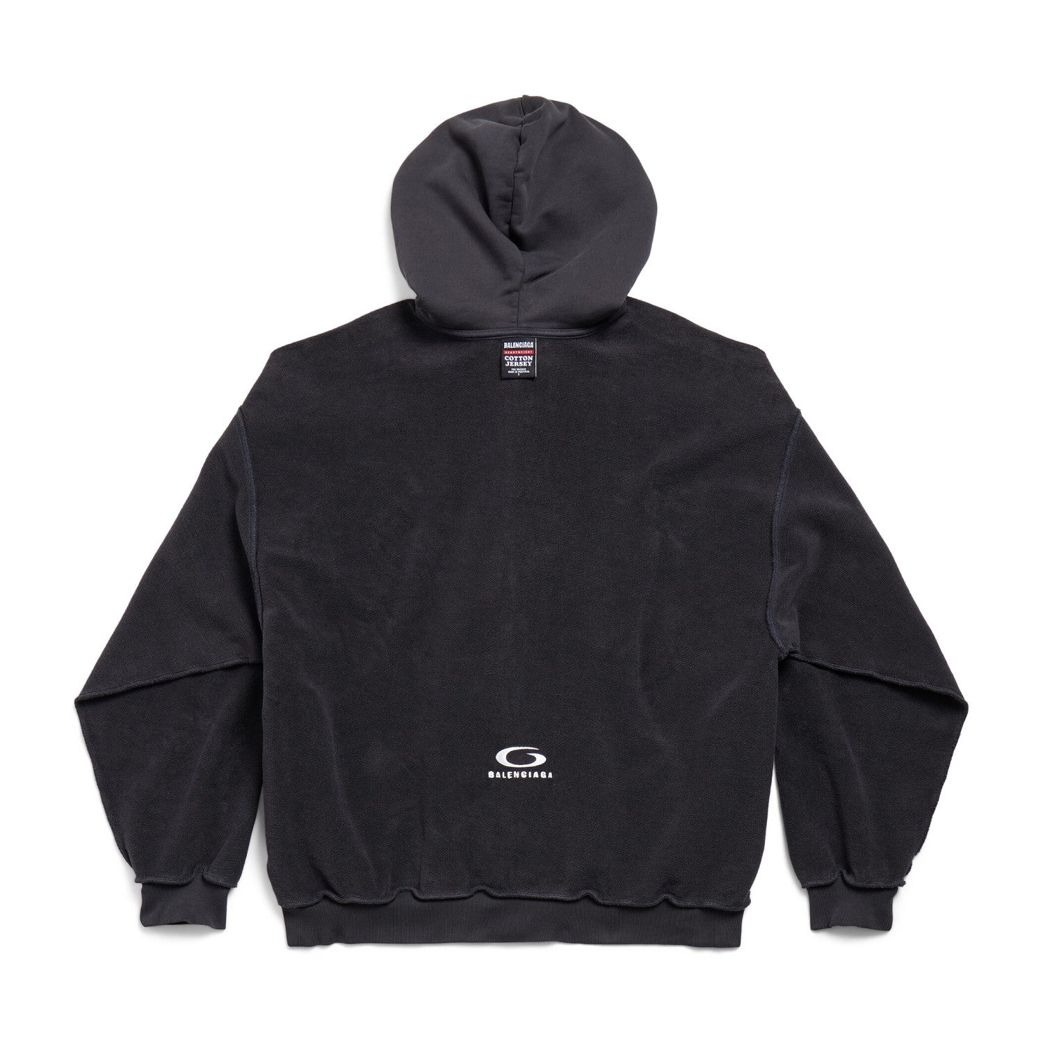 Balenciaga Men's and Women's Drop Shoulder Hooded Long Sleeve Regular Fit Zipper Sweatshirt Jacket #74953