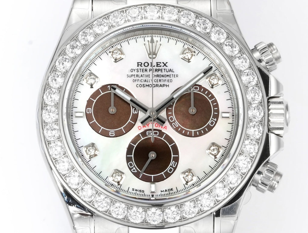 Rolex Men's Automatic Mechanical Movement 100 Meter Water Resistant Dial Watch with Diamonds #75863