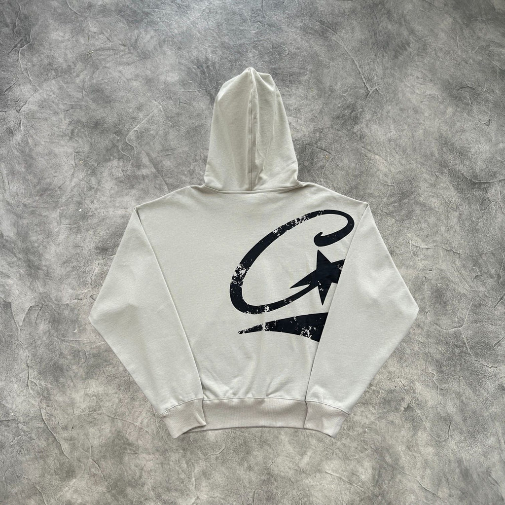 Corteiz Large Print CRTZ Zip-Up Tracksuit Beige