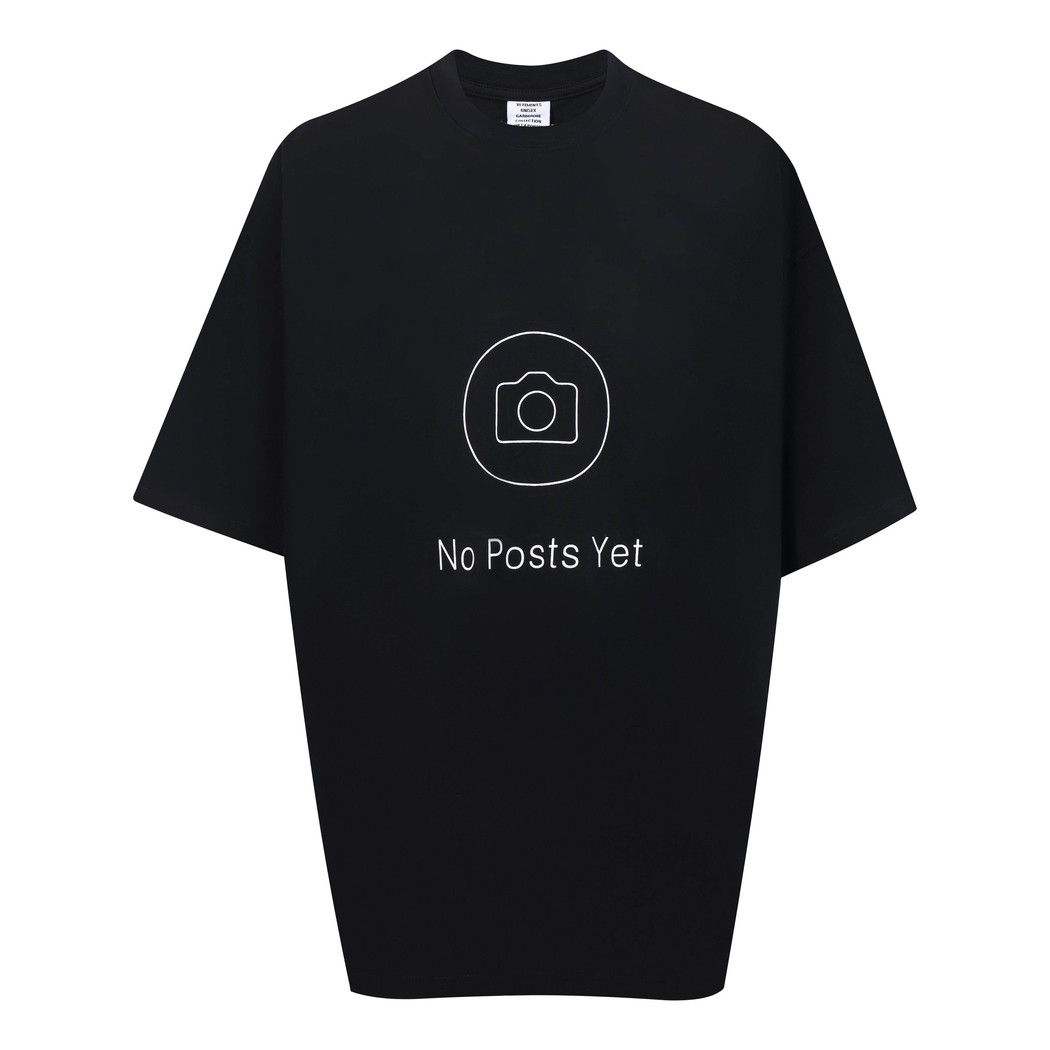 Vetements Spring And Summer Men'S Black And White Printed T-Shirt Fashion High Street Trend Round Neck Short Sleeve Loose Casual T-Shirt Ngvp #1581