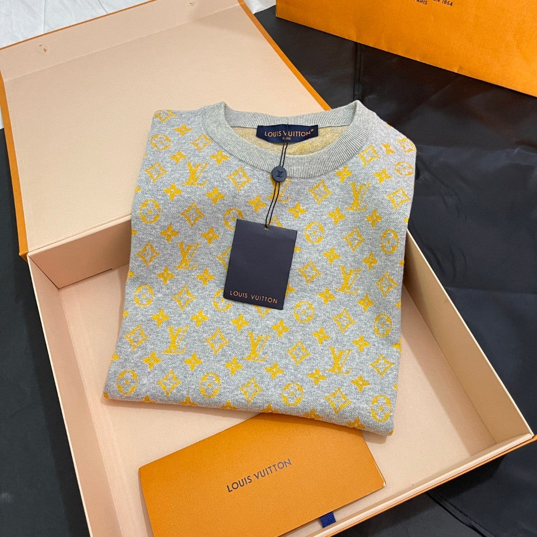 Louis Vuitton Men's Summer Solid Color Letter Print Round Neck Short Sleeve T-Shirt #77233