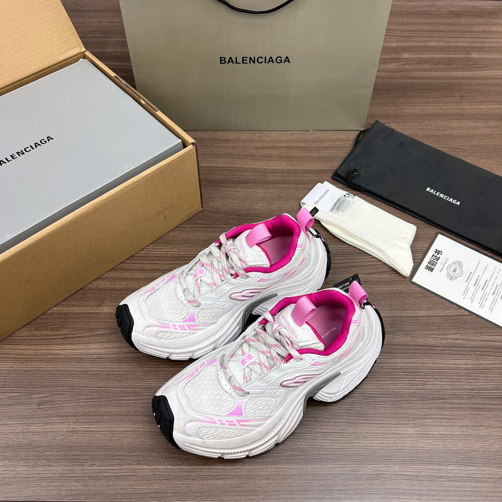 Balenciaga 6XL Men's And Women's Spring/Summer Fashion Casual Trend Round Toe Lace Up Distressed Low Top Color Blocked Shoes  #78263